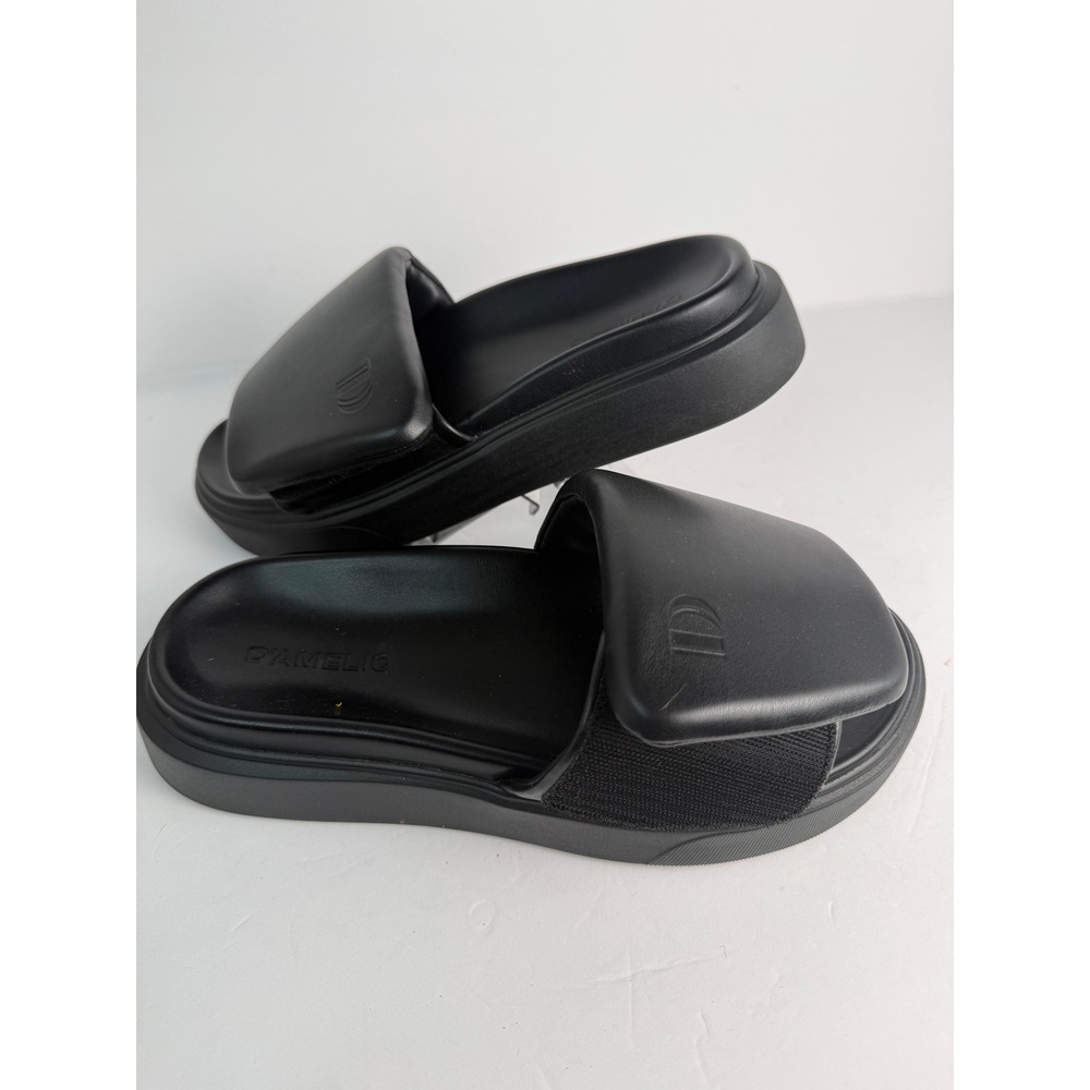 D'Amelio Reklis Slides Women Size 9M Black Excellent Platform Padded Sandal